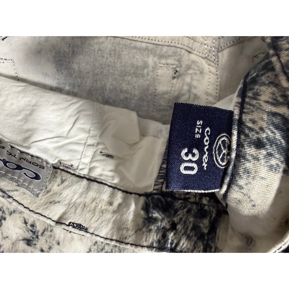 Deadstock Vintage Y2K Cover Italy Cow Print Acid Wash Flared Jeans 30 NWT - Picture 5 of 9